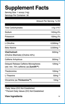 Loaded Pre Supplements Facts