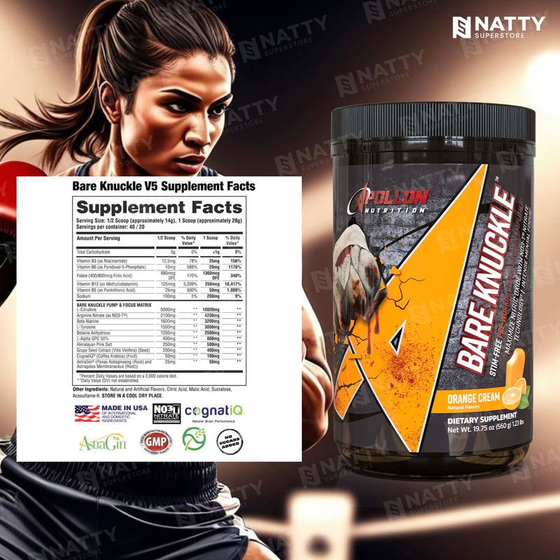 Bare Knuckle V5 Pre - Workout by Apollon Nutrition - Natty Superstore