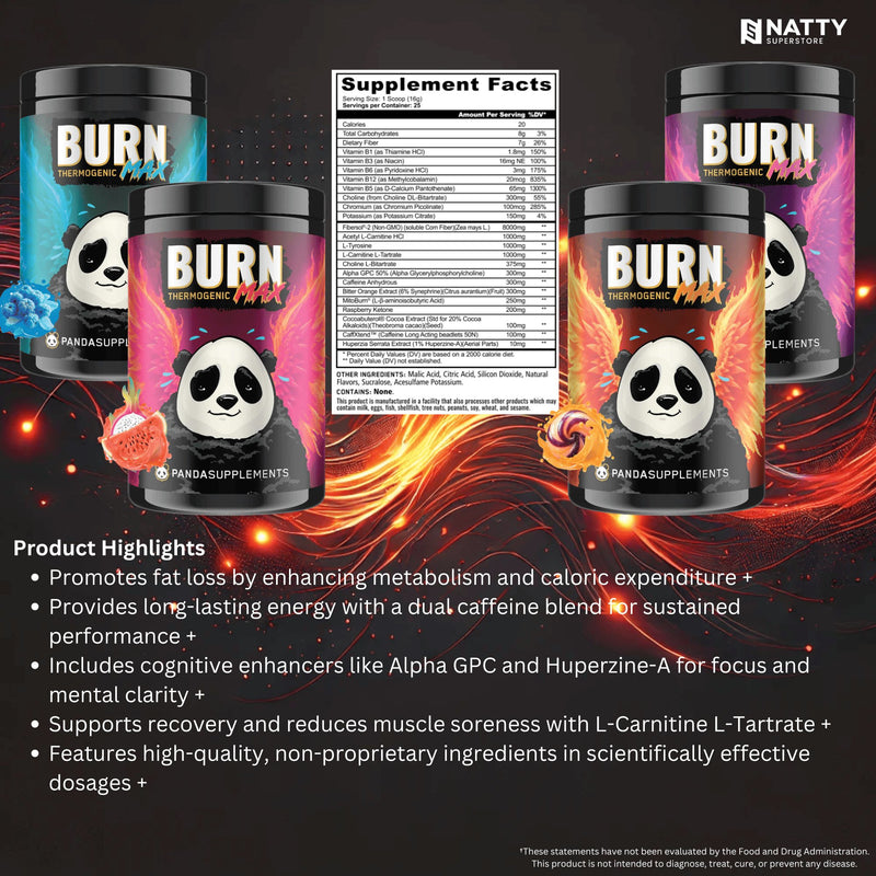 Burn Max Thermogenic by Panda Supplements - Natty Superstore