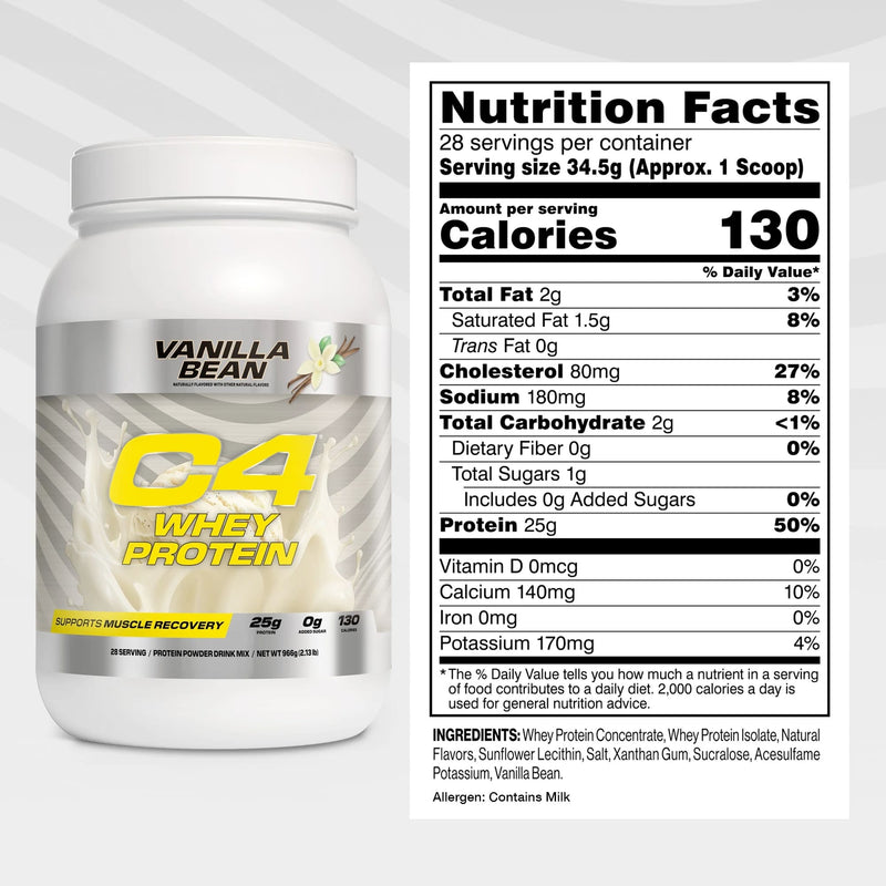 C4 Whey Protein Powder by Cellucor - Natty Superstore