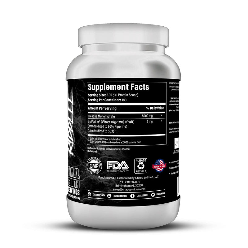 Creatine Monohydrate with BioPerine - Natty Superstore