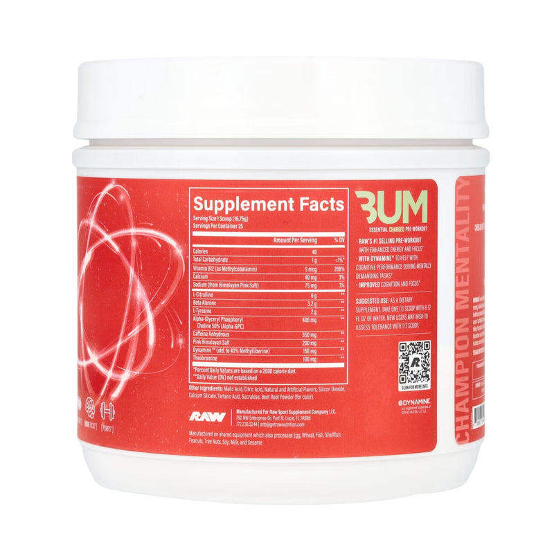 Essential Charged Pre - Workout by Raw Nutrition - Natty Superstore