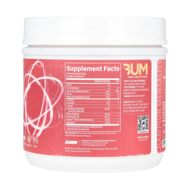 Essential Charged Pre - Workout by Raw Nutrition - Natty Superstore