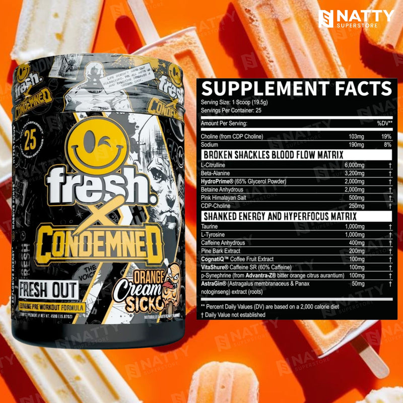 Fresh Out PRE - Collab Pre - Workout - Natty Superstore