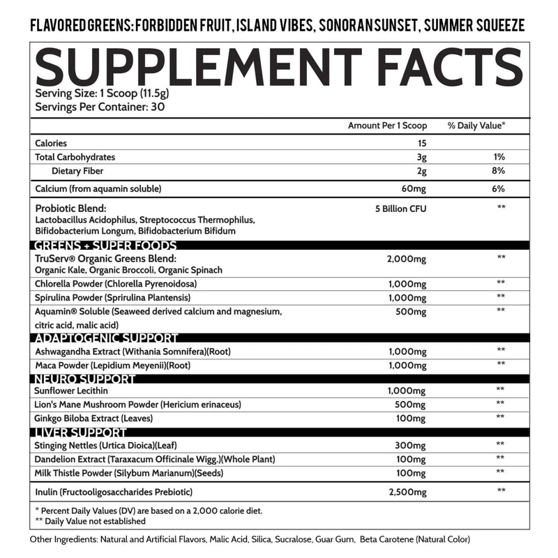 GREENS - Superfood Powder - Natty Superstore