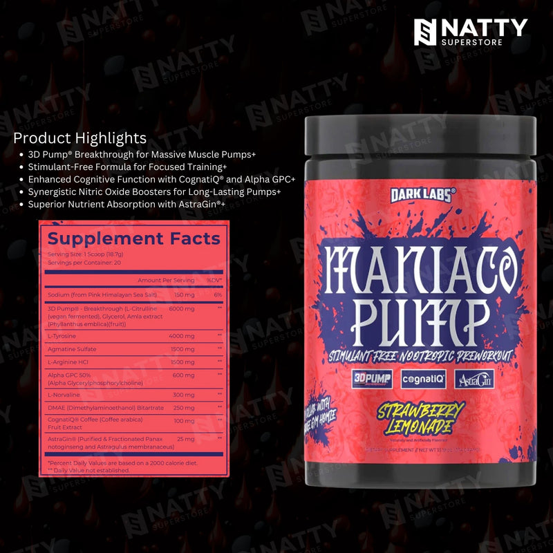 Maniaco Pump by Dark Labs - Natty Superstore