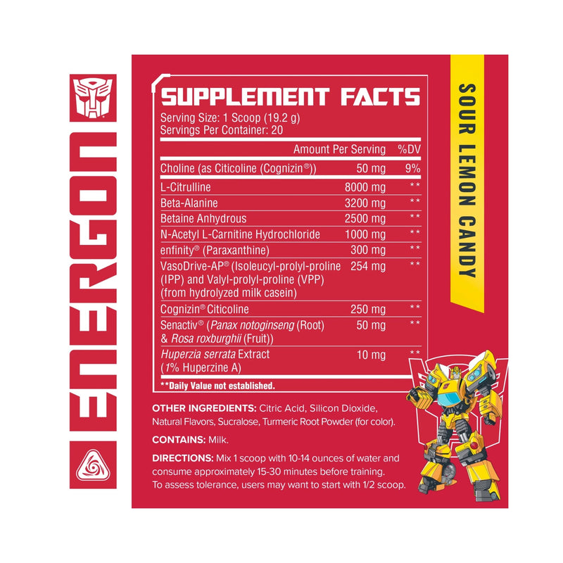 Transformers Energon Pre - Workout - Natty Superstore