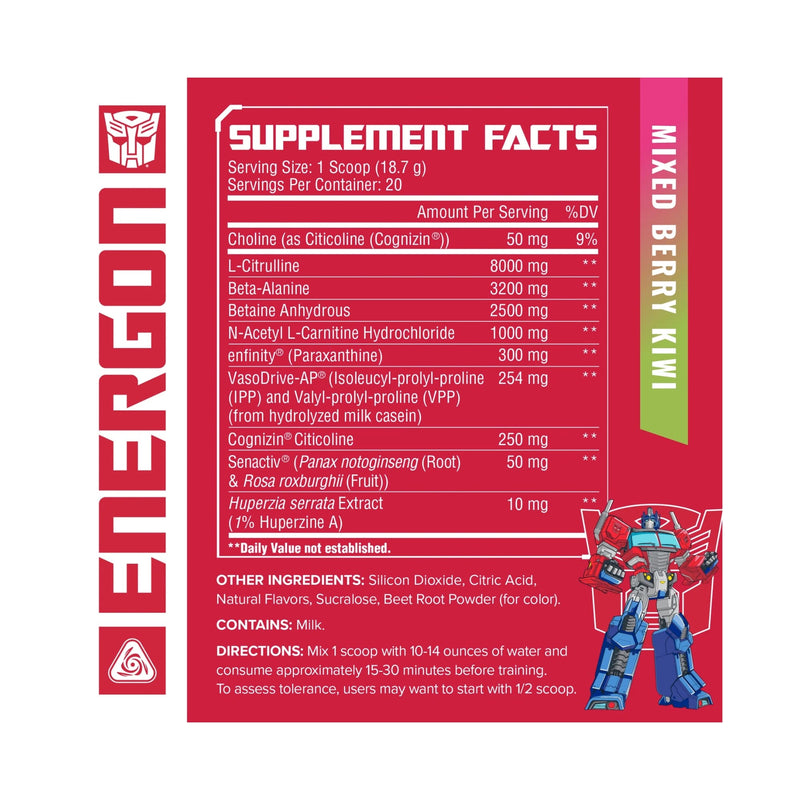 Transformers Energon Pre - Workout - Natty Superstore