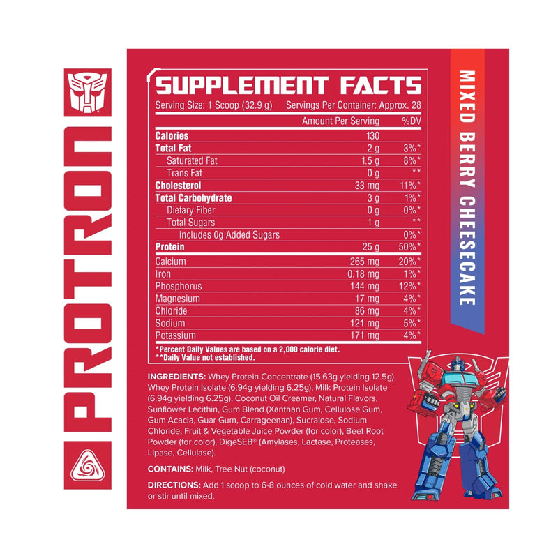 Transformers Protron Protein Blend - Natty Superstore